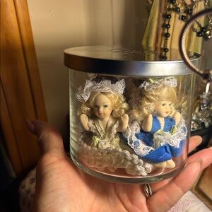 Vintage Style Porcelain Doll Set - Multicolor